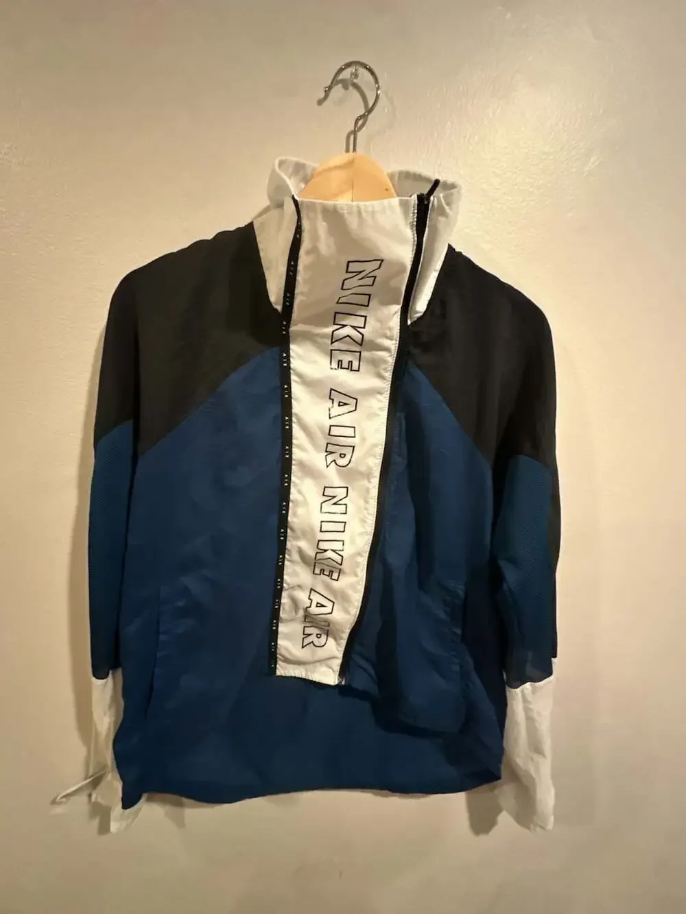 Nike Air Running Jacket Size S Blue Black White